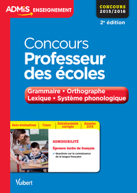 Concours Professeur des écoles - Grammaire, orthographe, lexique et système phonologique - Entraînement