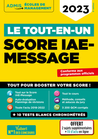 Le tout-en-un Score IAE-MESSAGE - 13 tests blancs - Fil d'actu offert