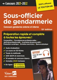 Concours Sous-officier de gendarmerie - Préparation rapide et complète à toutes les épreuves - Annales 2020