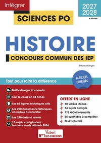 Sciences Po - Histoire - Concours commun des IEP 2027-2028
