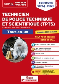 CONCOURS TPTS - TECHNICIEN DE POLICE TECHNIQUE ET SCIENTIFIQUE - CATEGORIE B - TOUT-EN-UN - EXTERNE