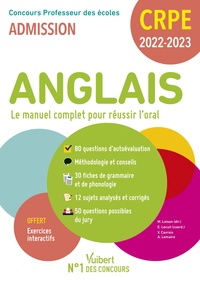 CRPE - Concours Professeur des écoles - Anglais - Le manuel complet pour réussir l'oral