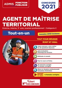 Concours Agent de maîtrise territorial - Catégorie C - Tout-en-un - Annales 2019 incluses