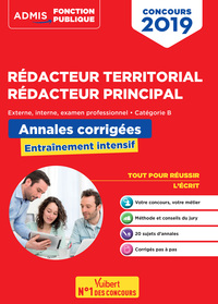 Concours Rédacteur territorial et rédacteur principal - Annales corrigées - Catégorie B