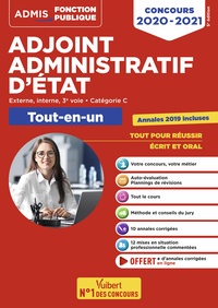 Concours Adjoint administratif d'État - Catégorie C - Tout-en-un - Annales 2019 incluses