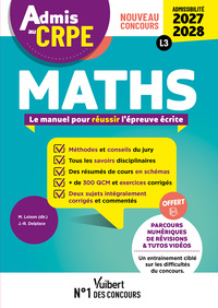 Admis au CRPE 2027-2028 - Maths : Epreuve écrite d’admissibilité L3