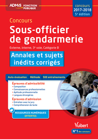 Concours Sous-officier de gendarmerie - Catégorie B - Annales et sujets inédits corrigés