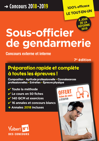 Concours Sous-officier de gendarmerie - Catégorie B - Préparation rapide et complète à toutes les épreuves