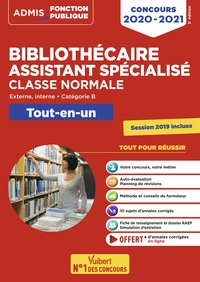 Concours Bibliothécaire assistant spécialisé - Tout-en-un - Catégorie B