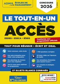 LE TOUT-EN-UN ACCES - 25 SUJETS BLANCS - ECRITS ET ORAUX - TUTOS OFFERTS - ESDES, ESSCA, IESEG - CON