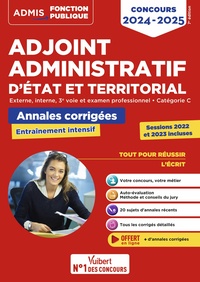 Concours Adjoint administratif - Catégorie C - Annales corrigées - Session 2023 incluse