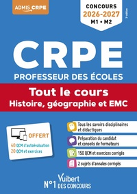 CRPE 2026-2027 - Histoire, géographie et EMC - Tout-en-un (M1 et M2)