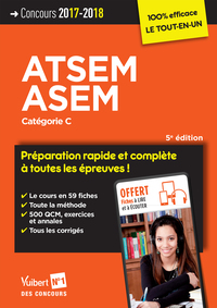 Concours ATSEM et ASEM - Catégorie C - Préparation complète et rapide à toutes les épreuves