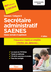 Concours Secrétaire administratif et SAENES - Catégorie B - Préparation rapide et complète à toutes les épreuves