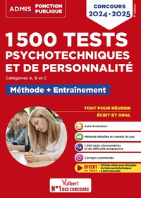 1500 TESTS PSYCHOTECHNIQUES ET DE PERSONNALITE - METHODE ET ENTRAINEMENT INTENSIF - CONCOURS 2024-20