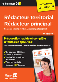 Concours Rédacteur territorial et Rédacteur principal - Catégorie B - Préparation rapide et complète à toutes les épreuves