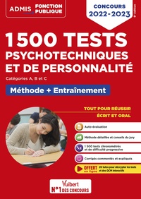 1500 TESTS PSYCHOTECHNIQUES ET DE PERSONNALITE - METHODE ET ENTRAINEMENT INTENSIF - CONCOURS 2022-20