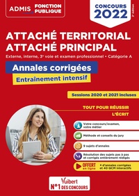 Concours Attaché territorial - Catégorie A - Annales corrigées