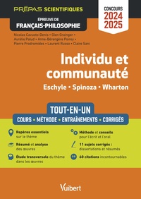 INDIVIDU ET COMMUNAUTE - EPREUVE DE FRANCAIS-PHILOSOPHIE - PREPAS SCIENTIFIQUES - CONCOURS 2024-2025