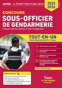 Concours Sous-officier de gendarmerie - Catégorie B - Tout-en-un - Vidéos offertes : 4 entretiens commentés + 20 tutos sur les tests psycho