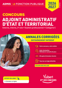 Concours Adjoint administratif - Catégorie C - Annales corrigées - Session 2025 incluse