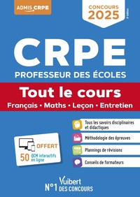 CRPE 2025 - TOUT LE COURS (M2) - EPREUVES ECRITES ET ORALES - FRANCAIS, MATHS, LECON, EPS ET MISES E