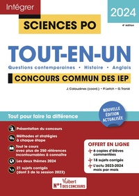 SCIENCES PO - CONCOURS COMMUN DES IEP 2024 - TOUT-EN-UN - QUESTIONS CONTEMPORAINES - HISTOIRE - ANGL