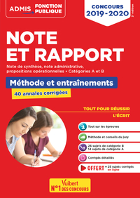 Note et Rapport - Méthode et entraînements - 40 annales corrigées