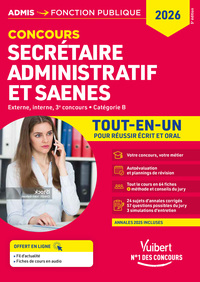 Concours Secrétaire administratif et SAENES - Catégorie B - Tout-en-un