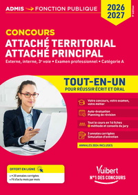 Concours Attaché territorial - Attaché principal - Catégorie A - Tout-en-un