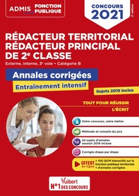 Concours Rédacteur territorial et Rédacteur principal 2e classe - Catégorie B - Annales corrigées