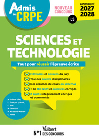 Admis au CRPE 2027-2028 - Sciences et technologie : Epreuve écrite d’admissibilité L3