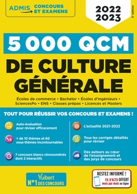 5000 QCM DE CULTURE GENERALE + ACTU EN LIGNE MOIS PAR MOIS - CONCOURS ET EXAMENS 2022-2023 - TESTEZ