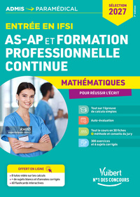 Entrée en IFSI Pour les AS-AP et formation professionnelle continue IDE - Mathématiques - Sélection 2027