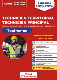 Concours Technicien territorial - Technicien principal - Catégorie B - Tout-en-un