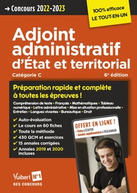 Concours Adjoint administratif d'Etat et territorial - Préparation rapide et complète à toutes les épreuves ! - Annales 2021