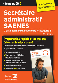 Concours Secrétaire administratif et SAENES - Catégorie B - Préparation rapide et complète à toutes les épreuves