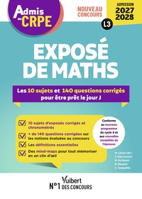 Admis au CRPE 2027-2028 – Exposé disciplinaire L3 - Exposé de maths