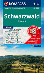 888 SCHWARZWALD GESAMT-SET 4 CARTES FORET NOIRE