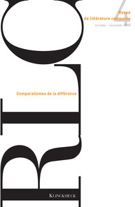 REVUE DE LITTERATURE COMPAREE - N 4/2020 - COMPARATISMES DE LA DIFFERENCE