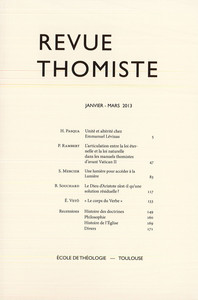 Revue thomiste - N°1/2013