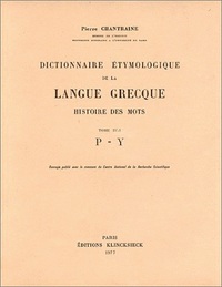 Dictionnaire étymologique de la langue grecque