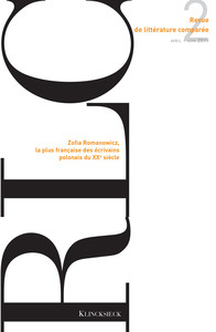 REVUE DE LITTERATURE COMPAREE - N 2/2019 - ZOFIA ROMANOWICZ, LA PLUS FRANCAISE DES ECRIVAINS POLONAI