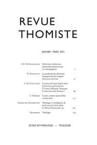 REVUE THOMISTE - N 1/2021