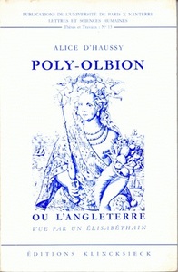 POLY OLBION, OU L'ANGLETERRE VUE PAR UN ELIZABETHAIN