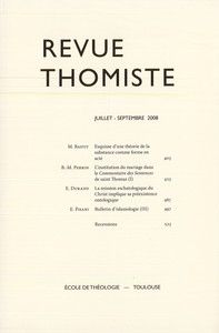 Revue thomiste - N°3/2008