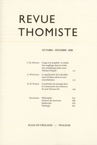 Revue thomiste - N°4/2008