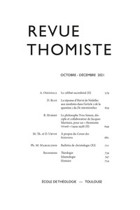 REVUE THOMISTE - N 4/2021