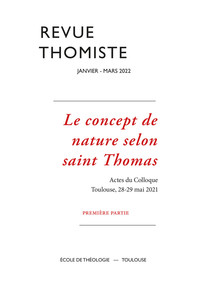 Revue thomiste - N°1/2022