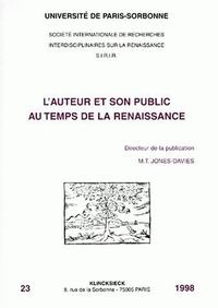 L'Auteur et son public au temps de la Renaissance
